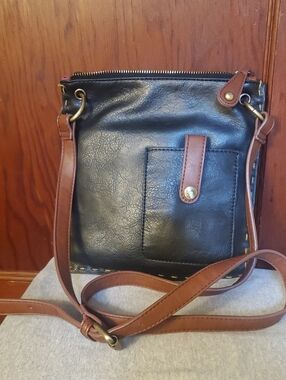 Shiraleah Chicago Classic Black & Brown Crossbody Bag - Unisex